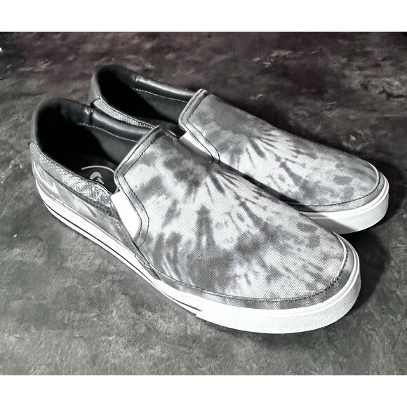 Nike Court Legacy Sz. 8.5 Men's Slip-On Shoes Gray Tie Dye Print Logo - Picture 1 of 9